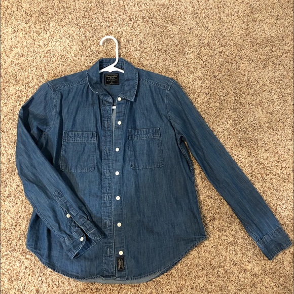 Abercrombie&fitch denim long sleeve shirt - Picture 1 of 4